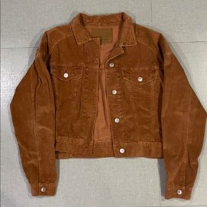 American Eagle Cropped Corduroy Jacket Medium